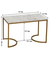 Half-Moon Marble Modern Coffee Table