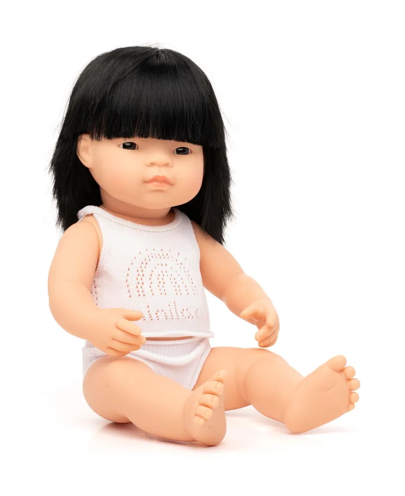 Miniland 15" Baby Doll Asian Girl Set , 3 Piece