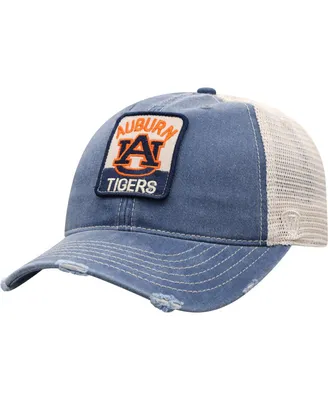 Men's Top of The World Navy, Natural Auburn Tigers Ol' Faithful Trucker Snapback Hat