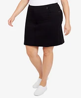 Plus Essentials Tech Stretch Pull On Skort with Elastic Wasitband