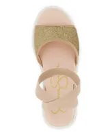 Jessica Simpson Little Girls Elastic Strap Sandal - Gold