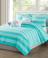 Seashell Starfish Print Reversible Quilt Set Collection