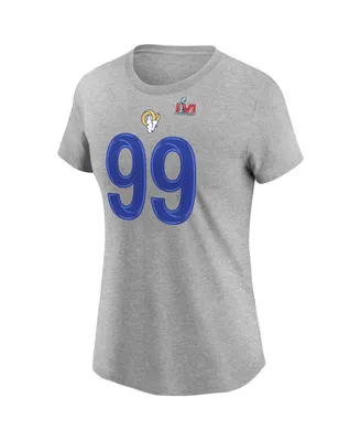 Women's Nike Aaron Donald Royal Los Angeles Rams Super Bowl Lvi Bound Name and Number T-shirt