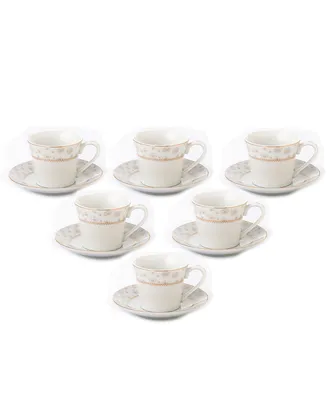 Lorren Home Trends Floral Espresso Set