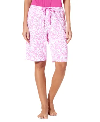 Hue Women's Blooms Printed Knit Bermuda Pajama Shorts