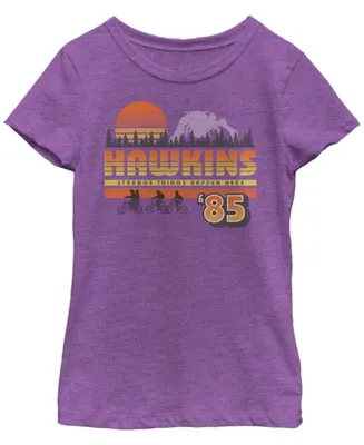 Girl's Stranger Things Retro Hawkins Bikers Child T-Shirt