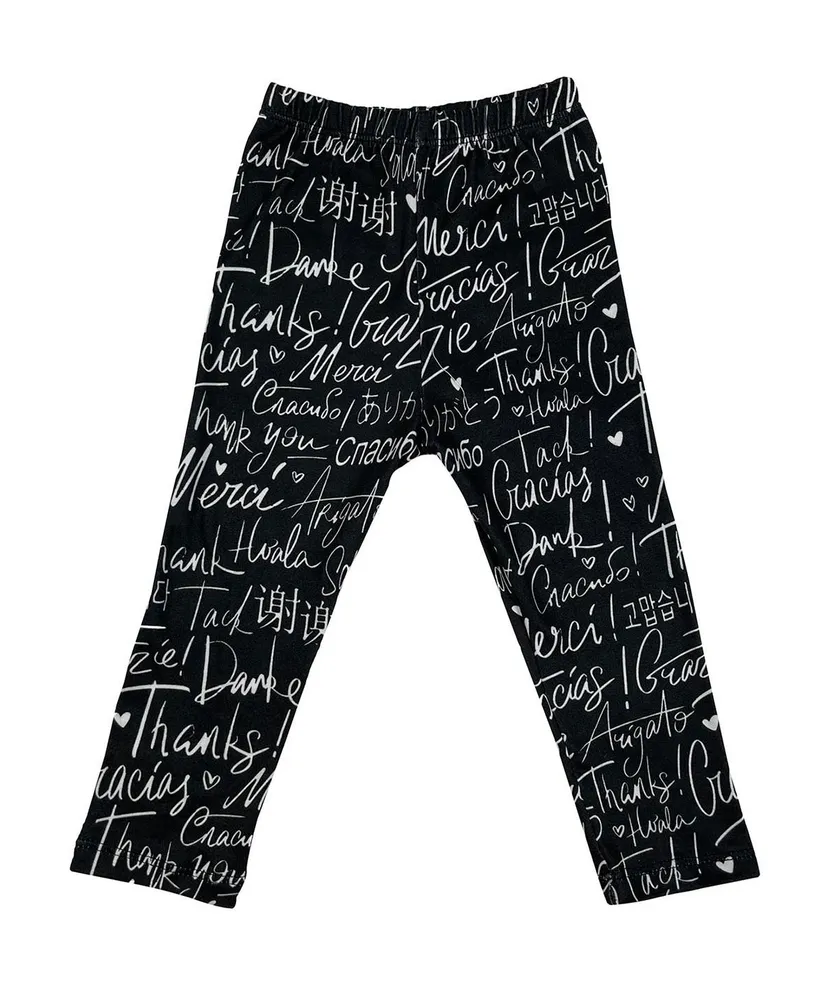 Girls Letter Graphic Leggings