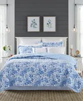 Laura Ashley Brighton Cotton Reversible 2 Piece Quilt Set, Twin