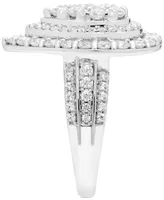 Diamond Pear Cluster Ring (2 ct. t.w.) in 14k White Gold
