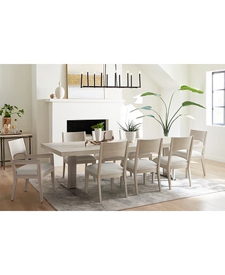 Solaria 9pc Dining Set (Rectangular Table, 6 Side Chairs, & 2 Arm Chairs)