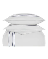 Nautica Alden White Embroidered 3-Piece Duvet Cover Set, King