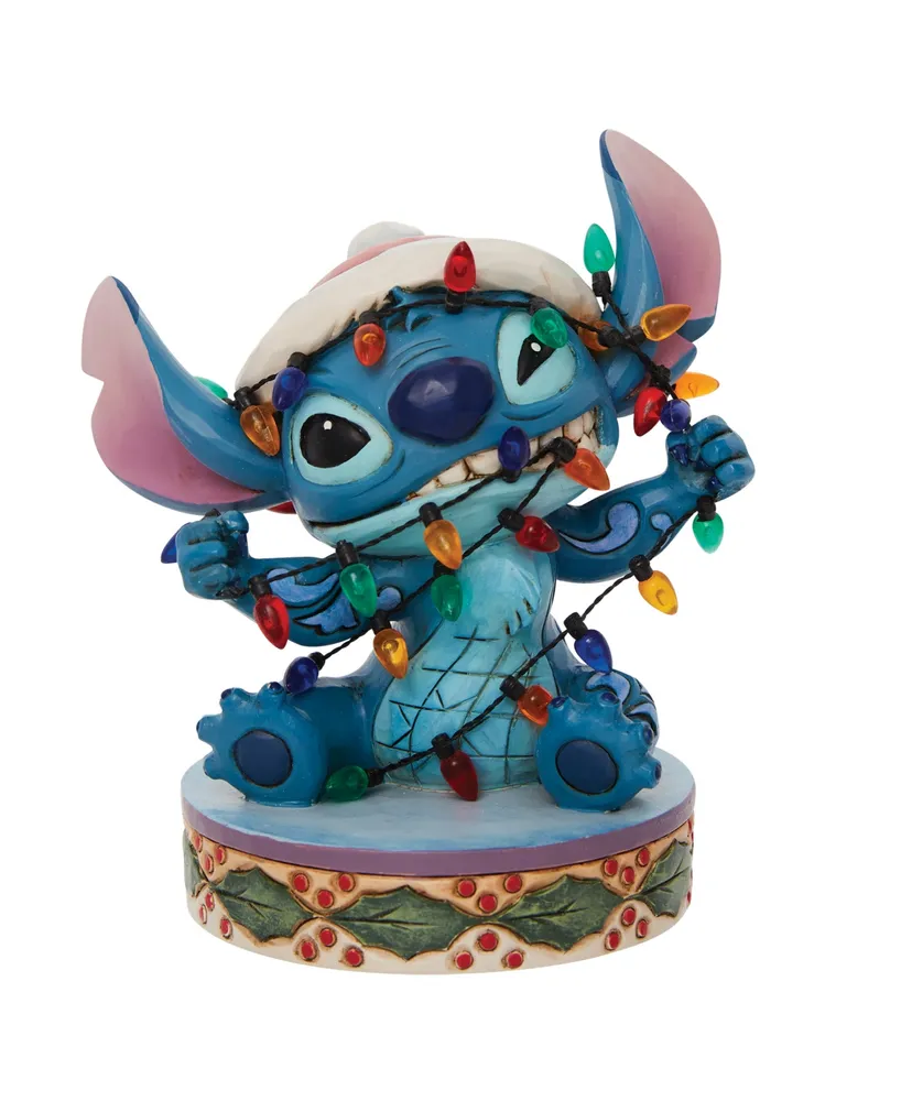 Jim Shore Disney Traditions Stitch Wrapped in Lights Figurine