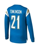 Men's Mitchell & Ness Ladainian Tomlinson Powder Blue San Diego Chargers 2009 Retired Player Name and Number Long Sleeve T-shirt