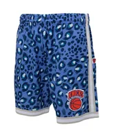 Men's Mitchell & Ness x Uninterrupted Blue, White New York Knicks Hardwood Classics Swingman Shorts