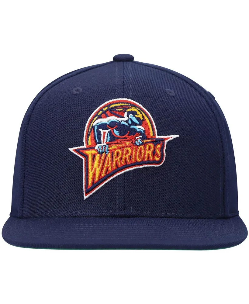 Men's Mitchell & Ness Navy Golden State Warriors Hardwood Classics Team Ground 2.0 Snapback Hat