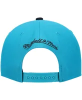 Men's Mitchell & Ness Teal, Black Detroit Pistons Hardwood Classics Team Two-Tone 2.0 Snapback Hat