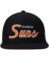 Men's Mitchell & Ness Black Phoenix Suns Hardwood Classics Script 2.0 Snapback Hat