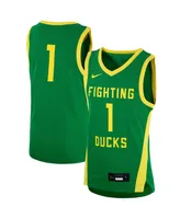 Big Boys Nike #1 Green Oregon Ducks Team Replica Basketball Jersey