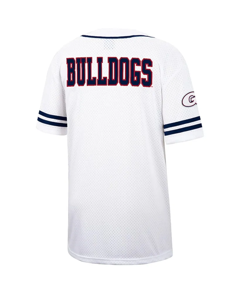 Men's Colosseum White and Navy Gonzaga Bulldogs Free Spirited Baseball Jersey