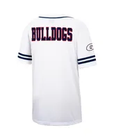 Men's Colosseum White and Navy Gonzaga Bulldogs Free Spirited Baseball Jersey