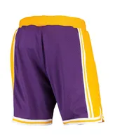 Men's Mitchell & Ness Purple Los Angeles Lakers 1996-1997 Hardwood Classics Throwback Authentic Shorts