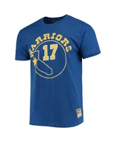 Men's Mitchell & Ness Chris Mullin Royal Golden State Warriors Hardwood Classics Name and Number Team T-shirt