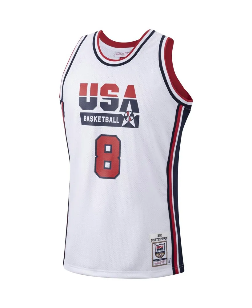 Men's Mitchell & Ness Scottie Pippen White Usa Basketball Authentic 1992 Jersey