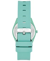 Anne Klein Women's Pastel Green Solar Ocean Work Plastic Metal Watch, 38.5mm