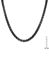 Steeltime Men's Ion Plating Stainless Steel Wheat Chain Necklace