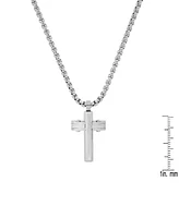 Steeltime Men's Stainless Steel Cross Pendant