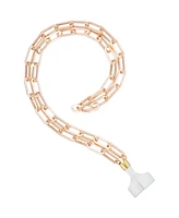 Anne Klein Women's Apple Airpod Rose Gold-Tone Mixed Metal Chain - Rose Gold