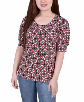 Women's Missy Short Sleeve Balloon Top