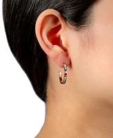 Giani Bernini Crystal Small Hoop Earrings Sterling Silver, 1", Created for Macy's