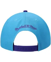 Men's Mitchell & Ness Turquoise and Purple Utah Jazz Hardwood Classics Sharktooth Snapback Hat