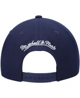 Men's Mitchell & Ness Navy Houston Rockets Hardwood Classics Team Ground 2.0 Snapback Hat