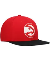 Men's Mitchell & Ness Red and Black Atlanta Hawks Team Two-Tone 2.0 Snapback Hat