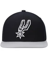 Men's Mitchell & Ness Black and Silver San Antonio Spurs Team Two-Tone 2.0 Snapback Hat