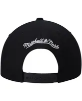 Men's Mitchell & Ness Black San Antonio Spurs Hardwood Classics Script 2.0 Snapback Hat