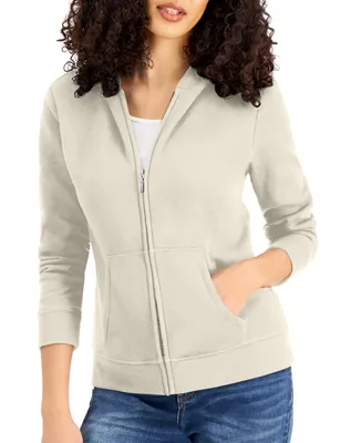 Karen Scott Zip-Front Hooded Sweatshirt, Created for Macy's