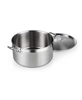 Cooks Standard 9 Quart Professional Stainless Steel Stockpots with lid, Silver