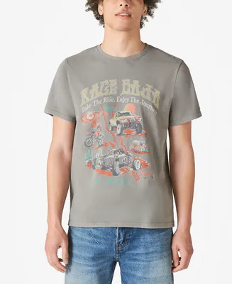 Lucky Brand Men's Baja 1000 Graphic Short Sleeve T-shirt, Steeple Gray