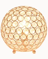 Elegant Designs Elipse 8" Crystal Ball Sequin Table Lamp