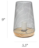 Simple Designs Wired Mesh Uplight Table Lamp