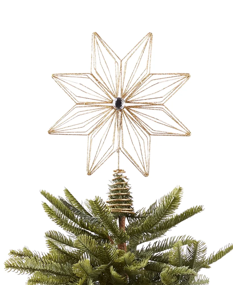 Holiday Lane Shine Bright Gold-Tone Wire Star Led Light