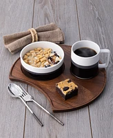 Noritake Kona Wood Crescent Serving Tray, 13"