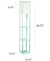 Elegant Designs Romantic Cascading Crystal and Chrome Floor Lamp