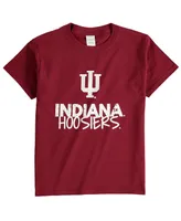 Big Boys Crimson Indiana Hoosiers Crew Neck T-shirt