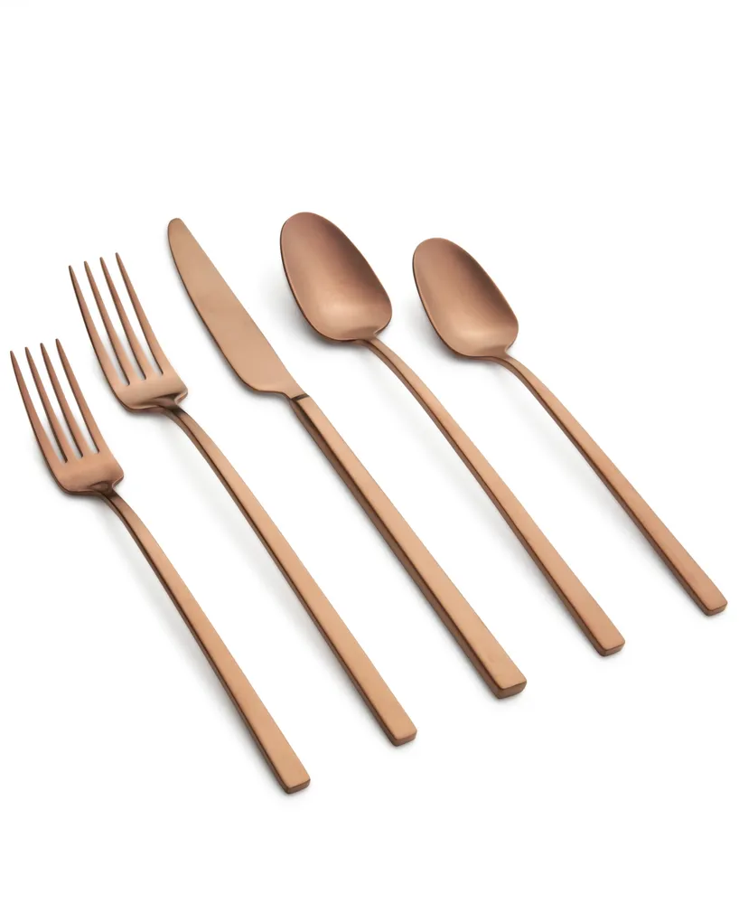 Cambridge Silversmiths Damaris Copper Satin Flatware Set, 20 Piece