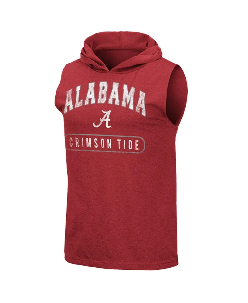 Men's Colosseum Crimson Alabama Crimson Tide Varsity Hoodie Tank Top