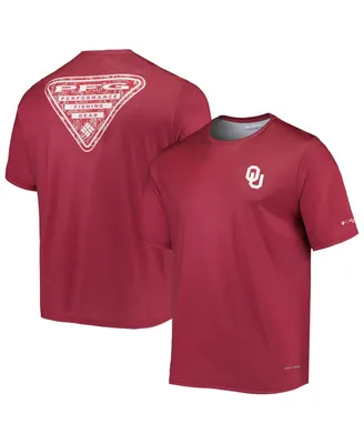 Men's Columbia Crimson Oklahoma Sooners Terminal Tackle Omni-Shade T-shirt